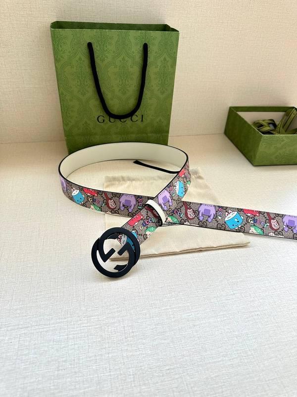GUCCI Cartoon Print Logo Belt 'Multicolor'