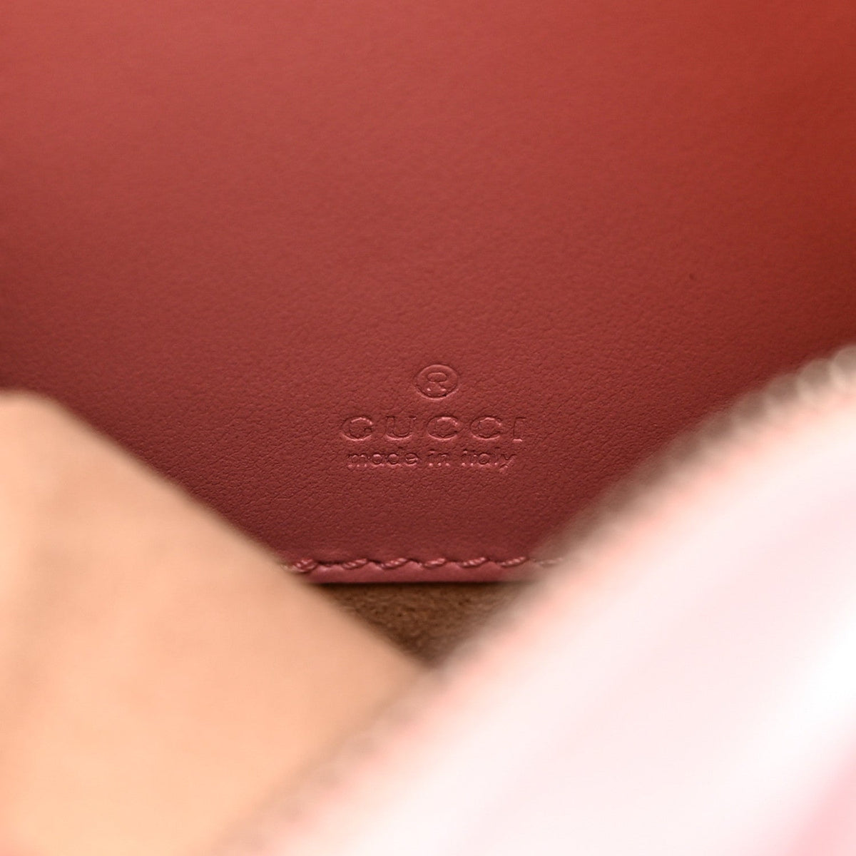Calfskin Matelasse Mini GG Marmont Crossbody Bag Wild Rose