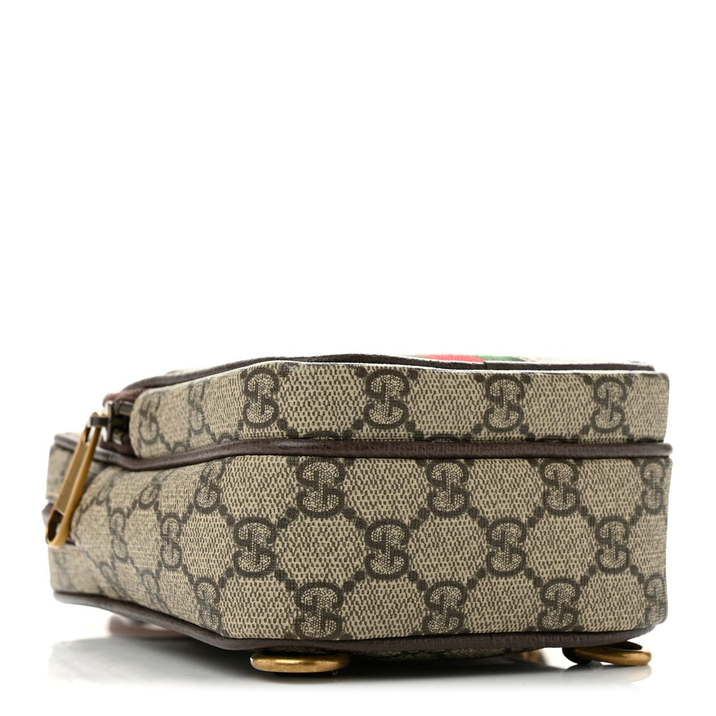 GG Supreme Monogram Web Mini Ophidia Messenger Brown