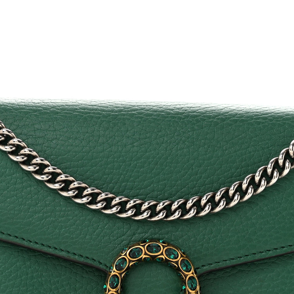 Calfskin Mini Dionysus Chain Wallet Emerald