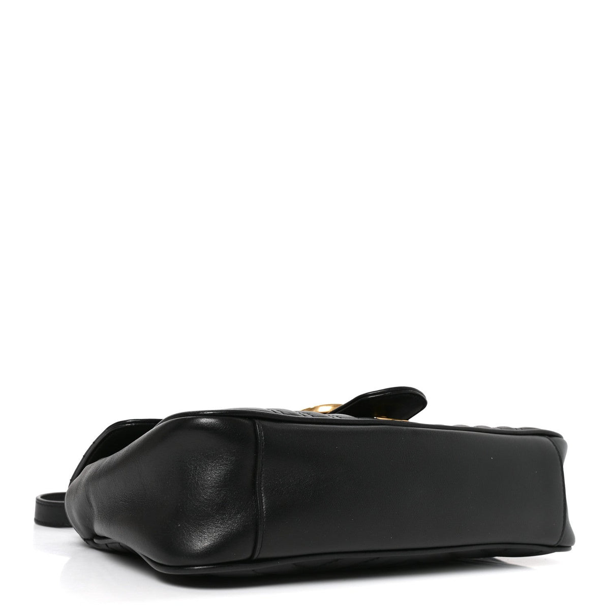 Calfskin Matelasse Small GG Marmont Shoulder Bag Black