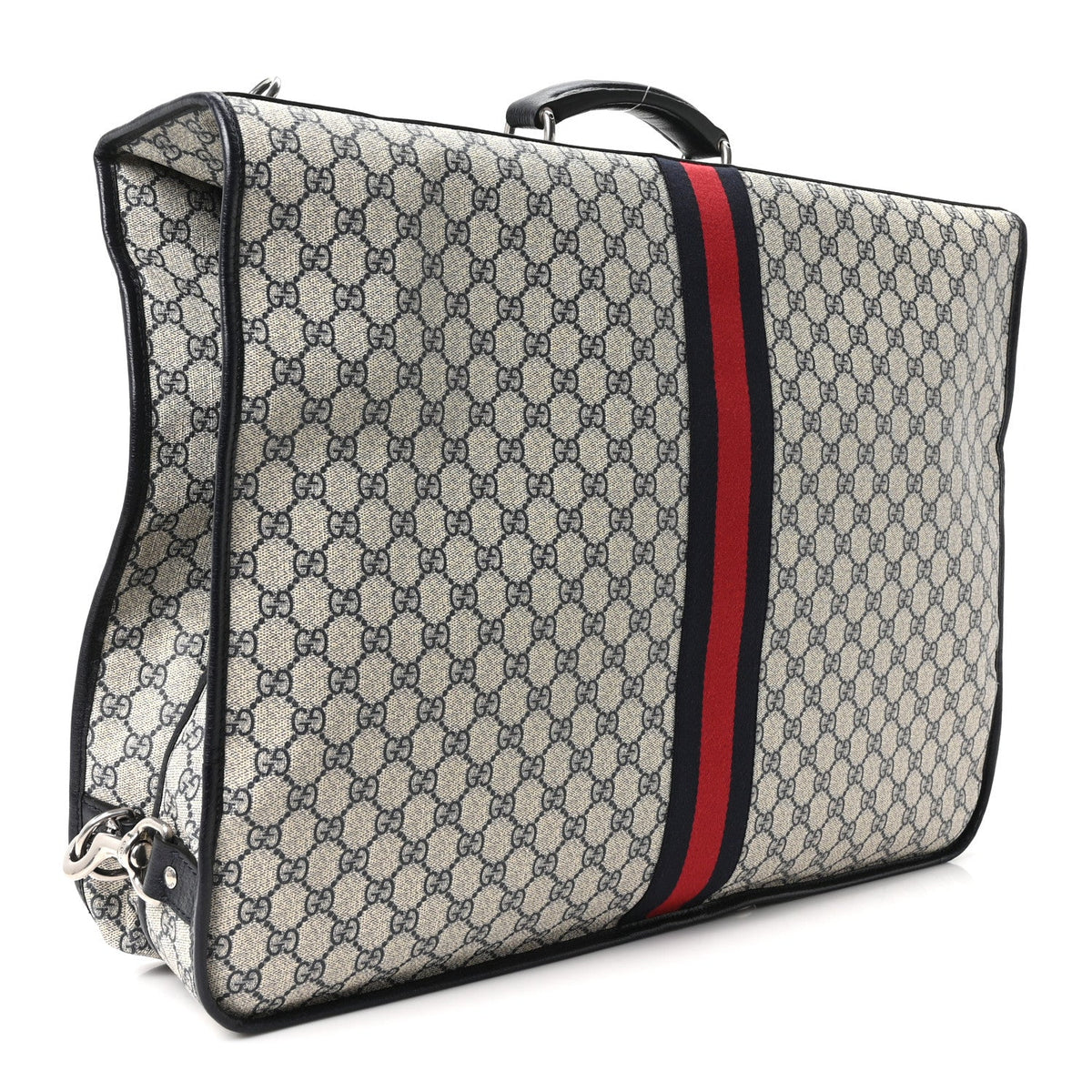 GG Supreme Monogram Web Savoy Garment Bag Beige Blue