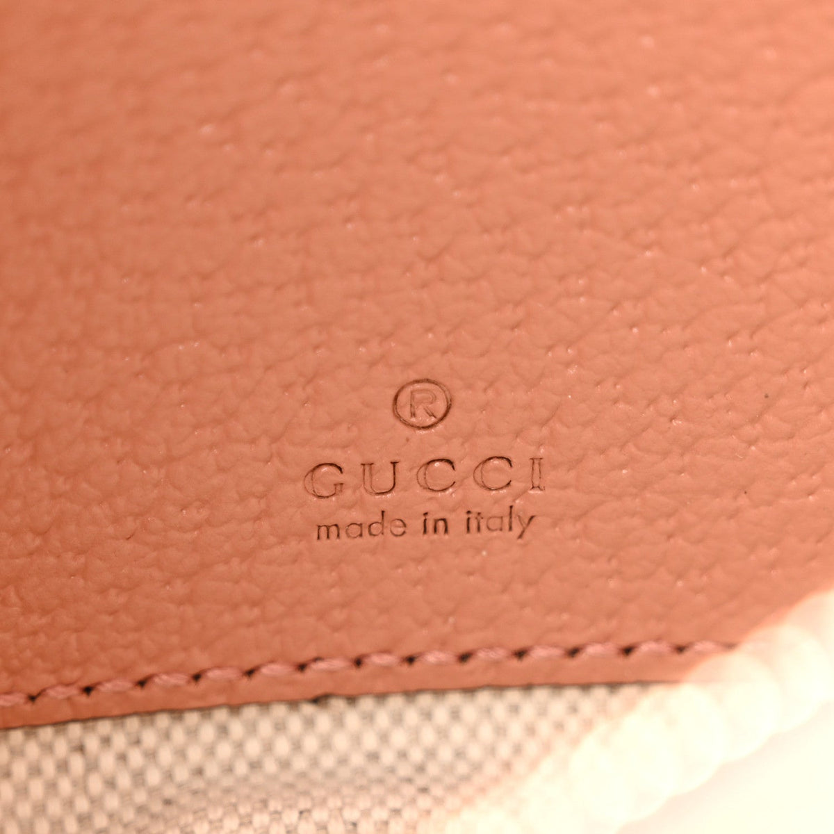 GG Supreme Monogram Textured Calfskin Web Mini Ophidia Half Moon Hobo Rose Pink