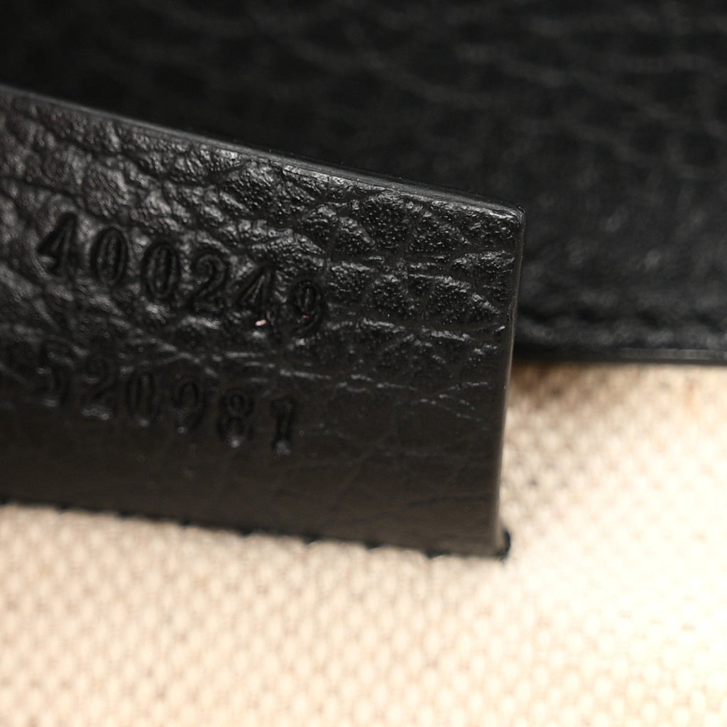 Pebbled Calfskin Small Dionysus Shoulder Bag Black