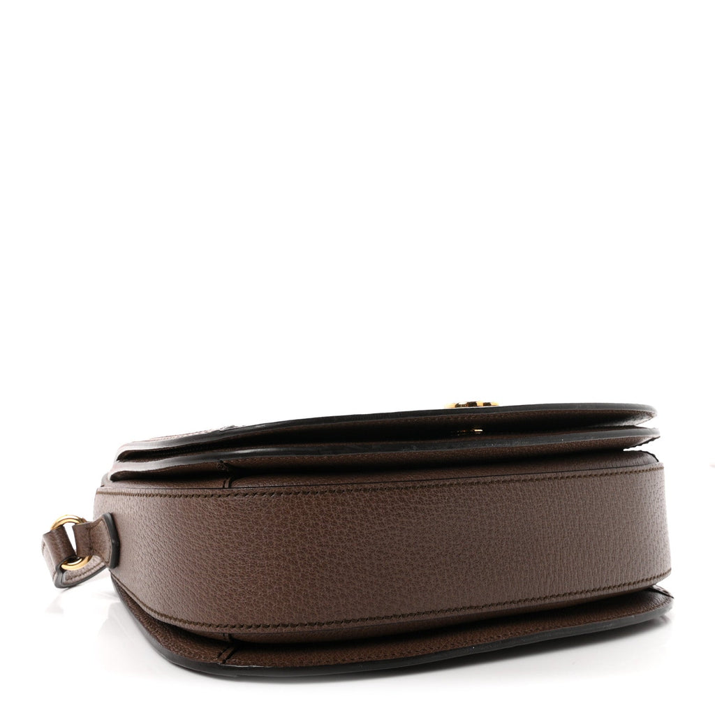 GG Supreme Monogram Web Small Ophidia Flap Messenger Bag Brown