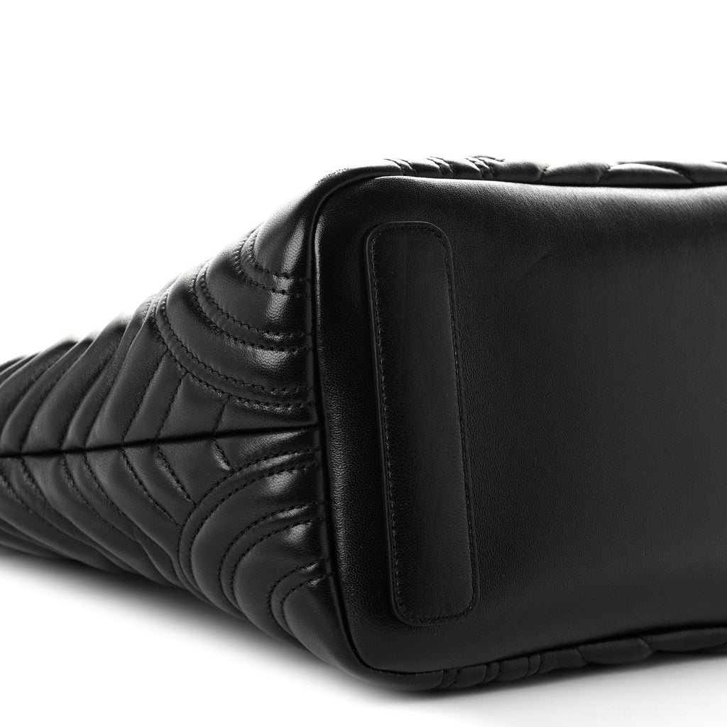 Lambskin Matelasse Medium GG Marmont Betty Tote Bag Black