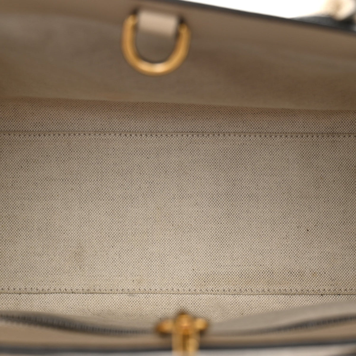 GG Supreme Monogram Textured Dollar Calfskin Small Retro Interlocking G Tote Bag Beige Mystic White Oatmeal