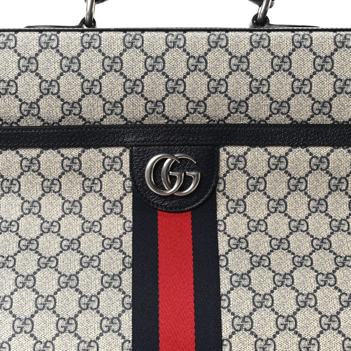 GG Supreme Monogram Web Savoy Garment Bag Beige Blue