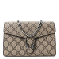 GG Supreme Monogram Mini Dionysus Chain Wallet Beige Taupe
