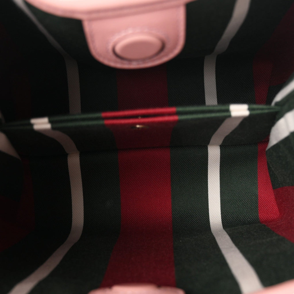 GG Supreme Monogram Emblem Mini Bucket Bag Pink