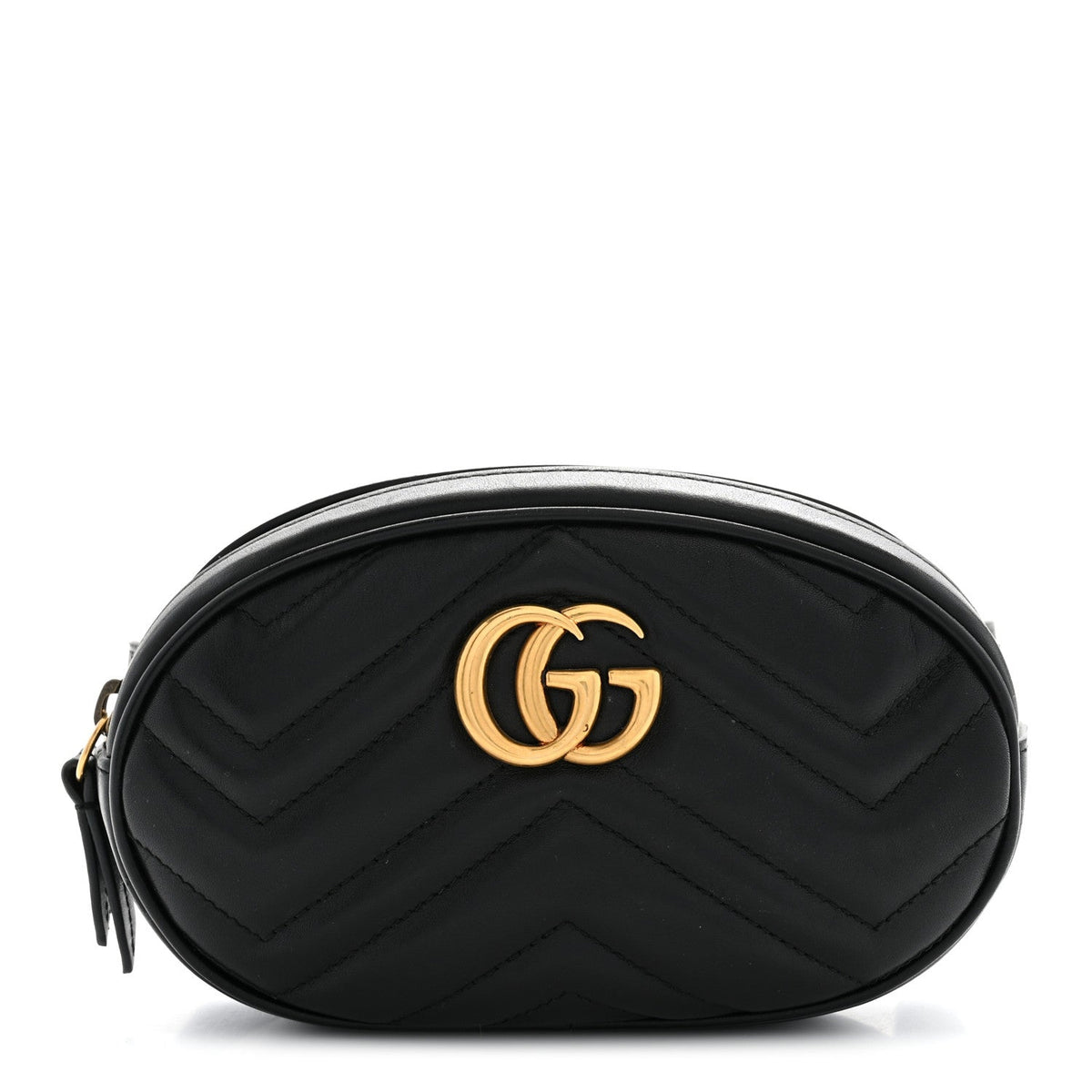 Calfskin Matelasse GG Marmont Belt Bag 85 34 Black