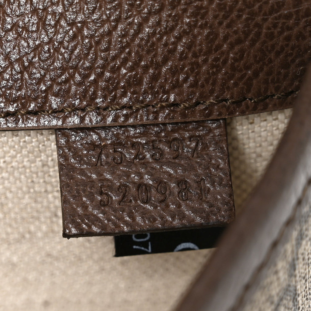 GG Supreme Monogram Web Small Ophidia Belt Bag Brown