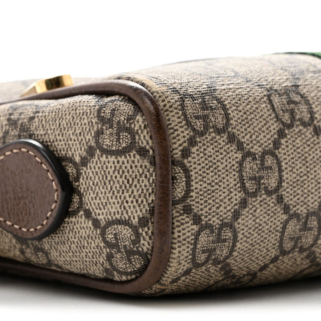 GG Supreme Monogram Web Mini Ophidia Shoulder Bag Brown