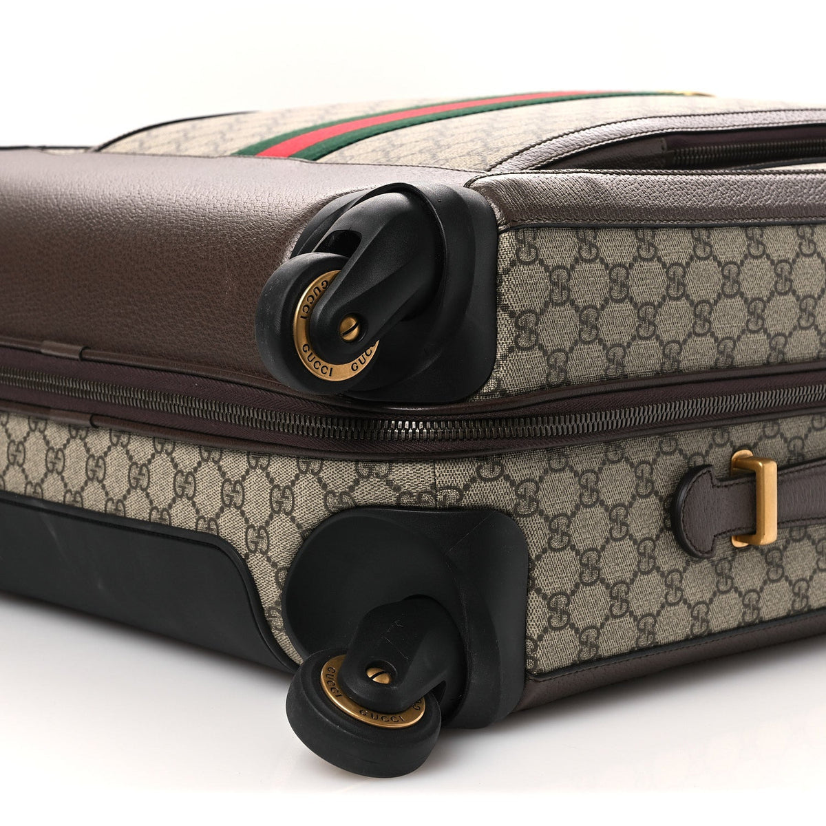 GG Supreme Monogram Web Medium Savoy Trolley Beige Ebony