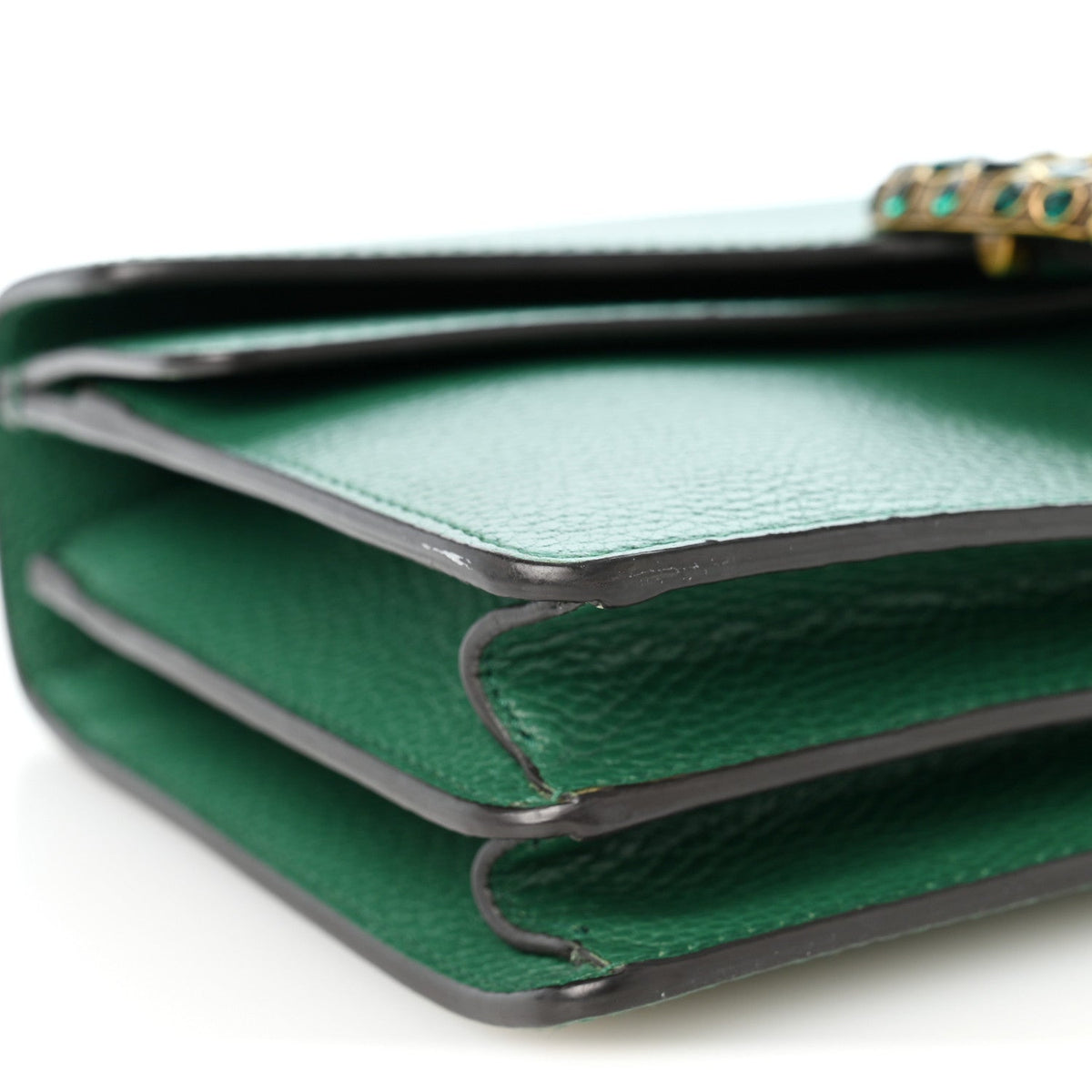 Dollar Calfskin Crystal Small Dionysus Shoulder Bag Emerald