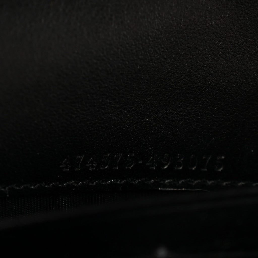 Calfskin Matelasse Aria GG Marmont Chain Wallet Black