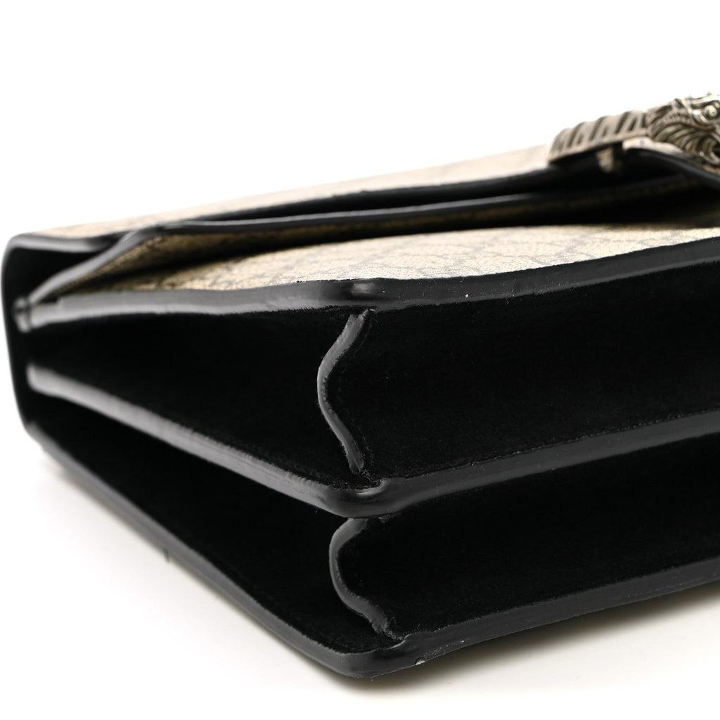 GG Supreme Monogram Medium Dionysus Shoulder Bag Black