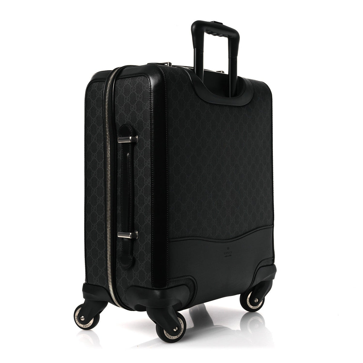 GG Supreme Monogram Calfskin Carry On Trolley Black