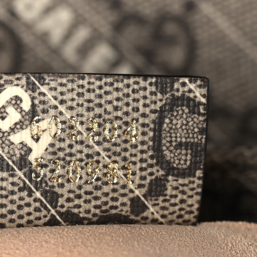 X BALENCIAGA GG Supreme Monogram Logo Print Horsebit 1955 Shoulder Bag Beige Ebony