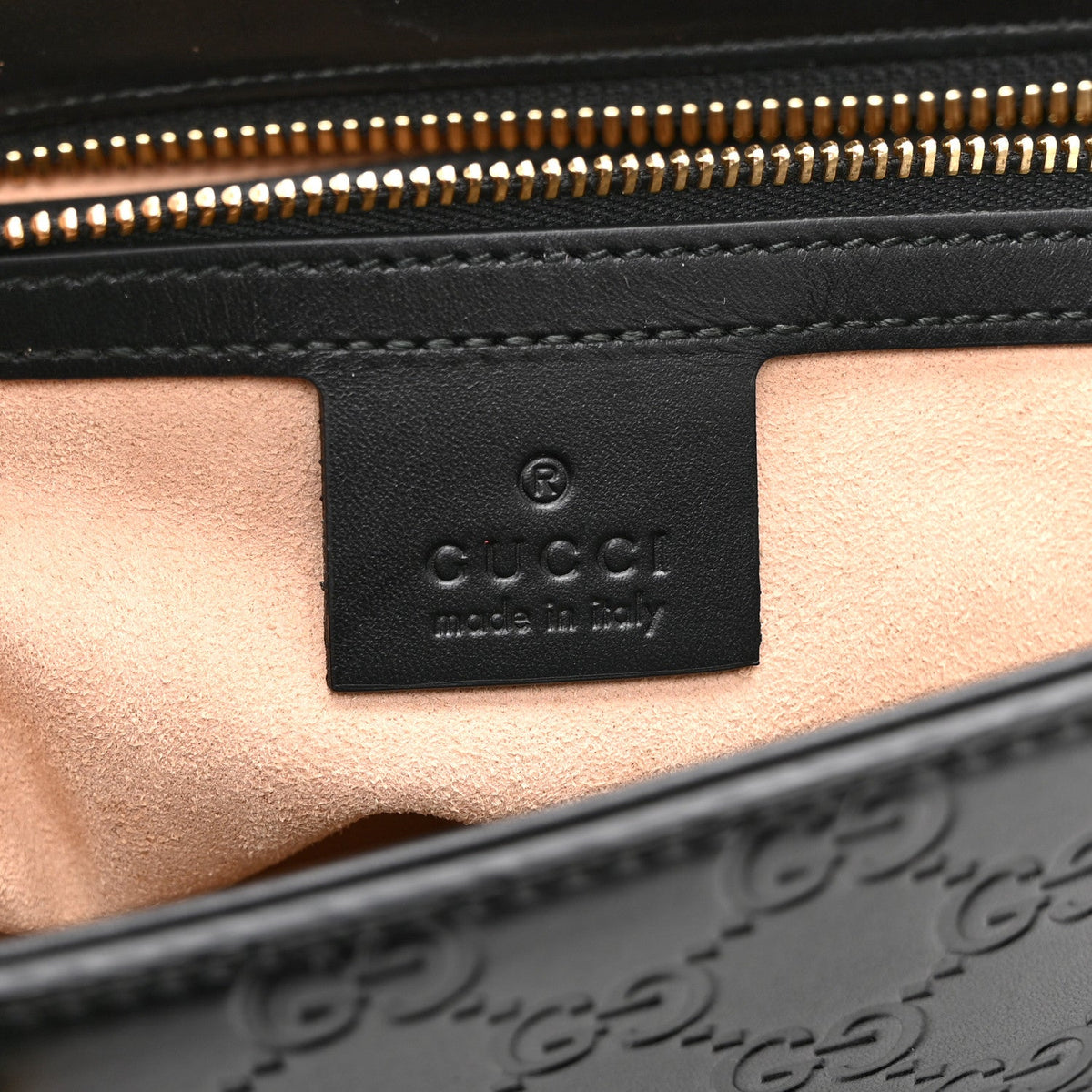 Guccissima Small Zippered Bucket Tote Black
