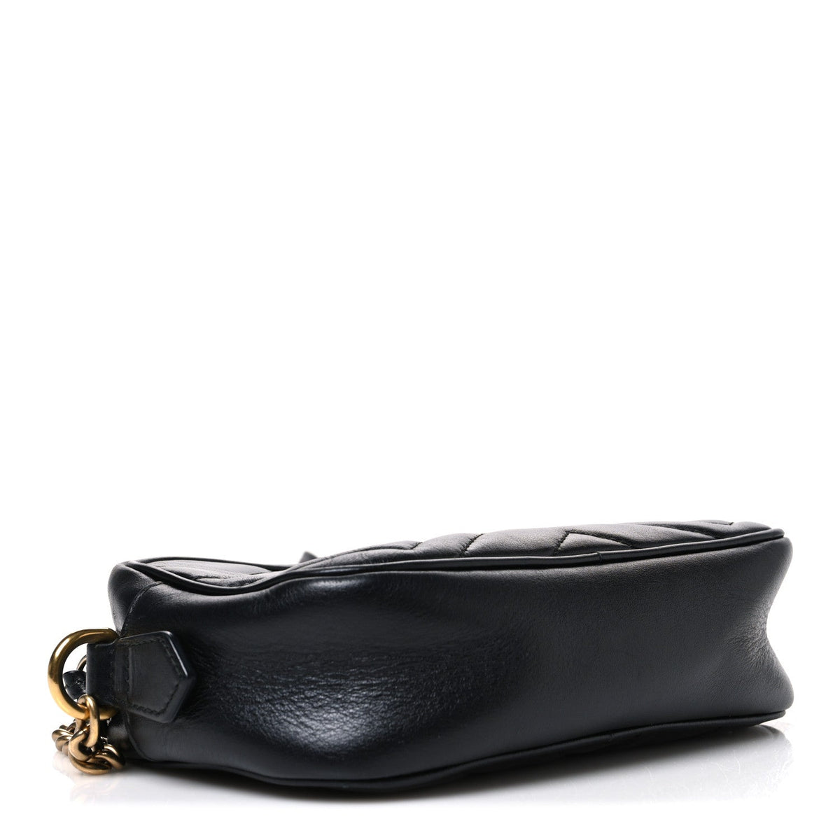 Calfskin Matelasse Mini GG Marmont Chain Shoulder Bag Black