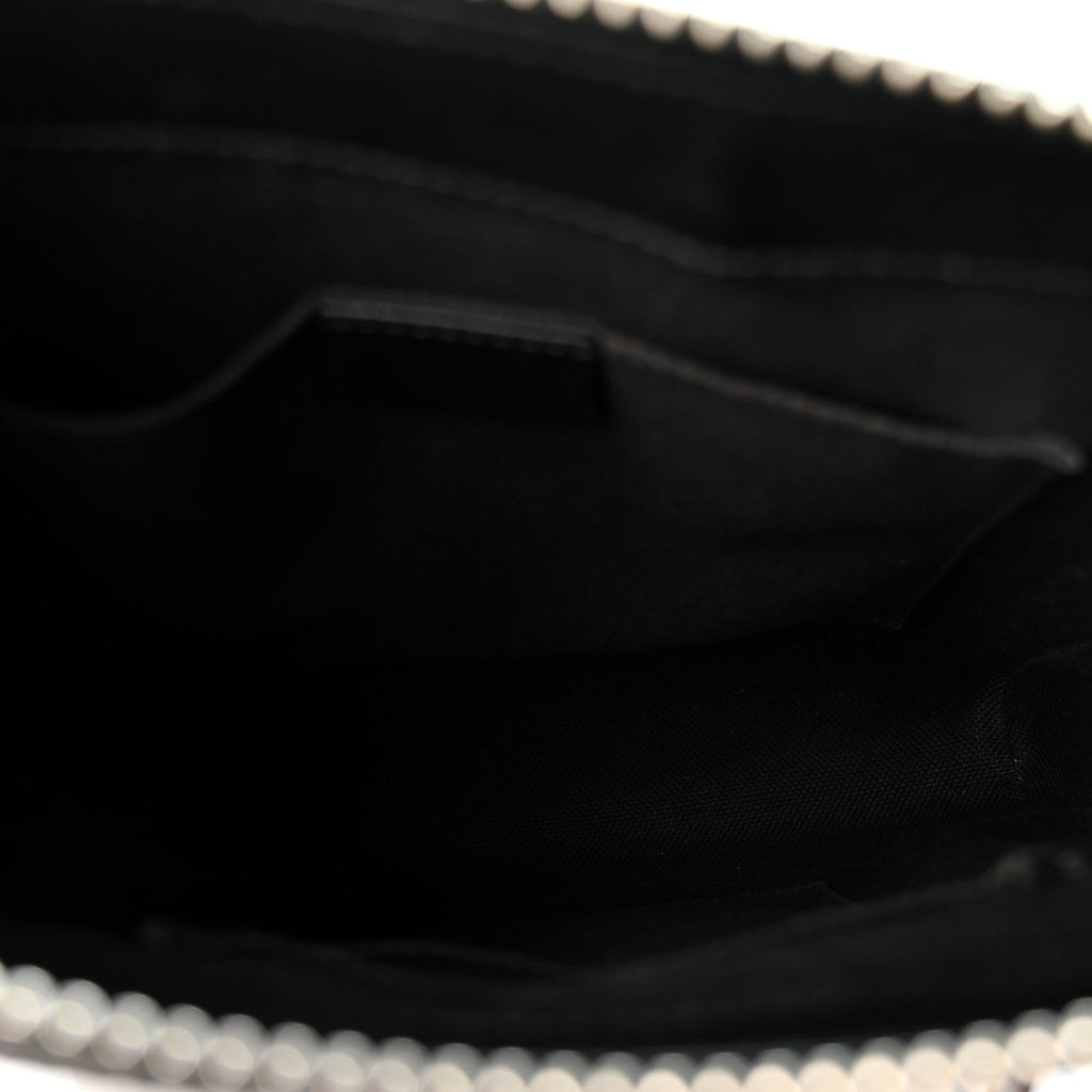 GG Supreme Monogram Web Small Flat Messenger Bag Black Grey