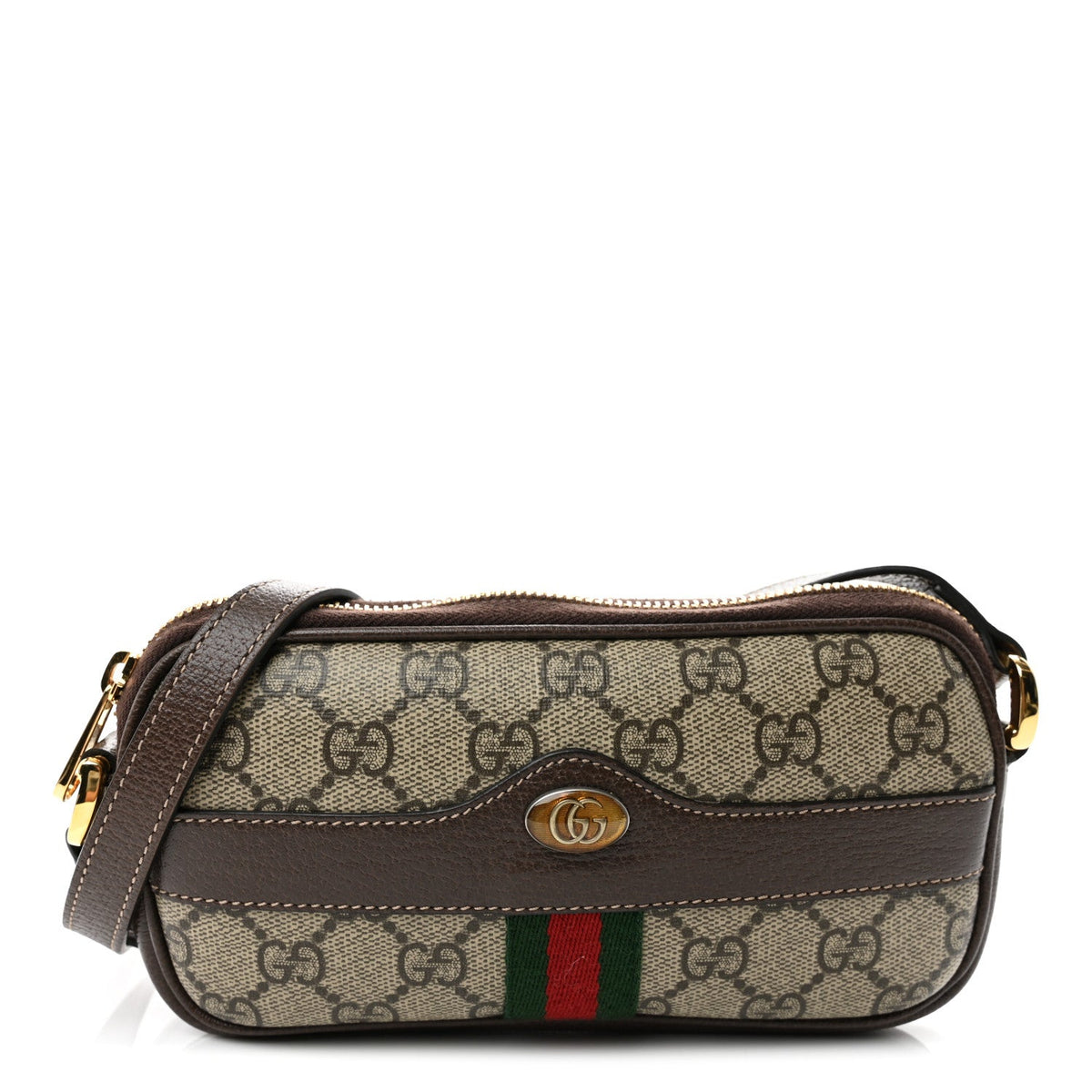 GG Supreme Monogram Web Mini Ophidia GG Bag Brown