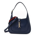 Sea Calfskin Web Medium Jackie 1961 Hobo Plastic Blue