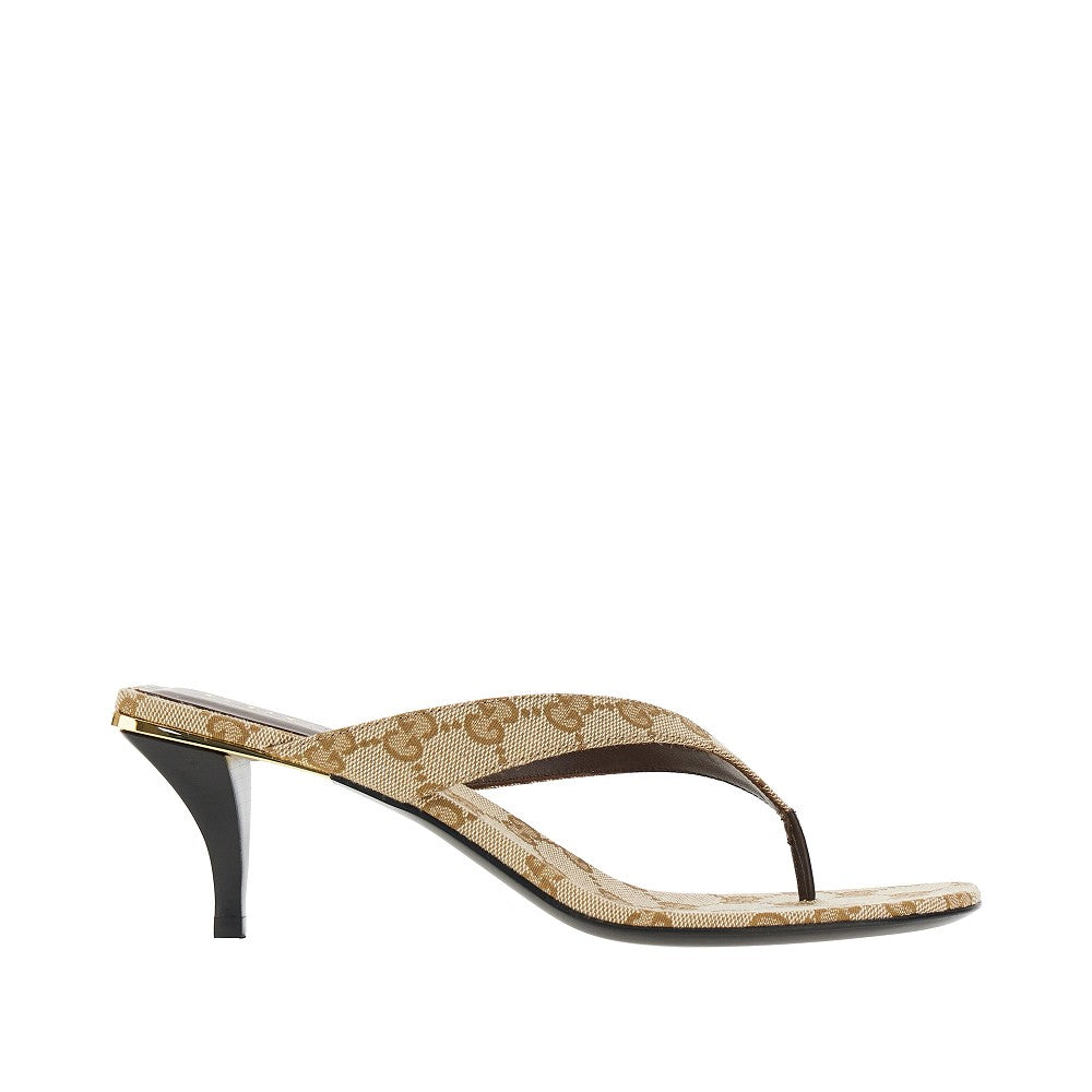 Gucci Vittoria Thong Mules Beige Women