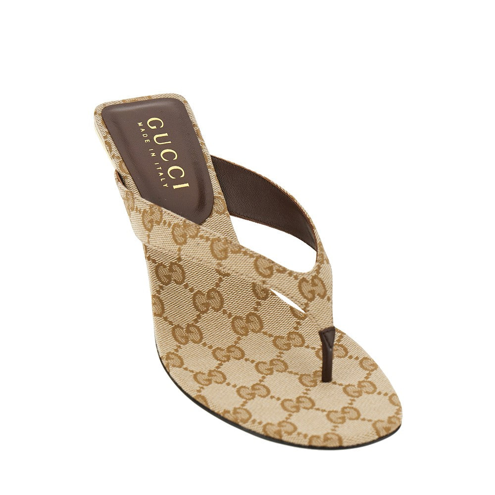 Gucci Vittoria Thong Mules Beige Women