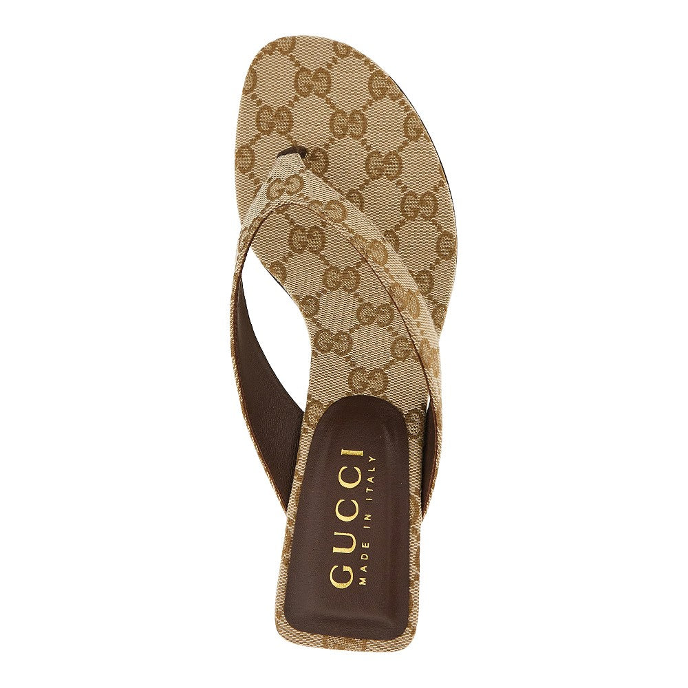 Gucci Vittoria Thong Mules Beige Women