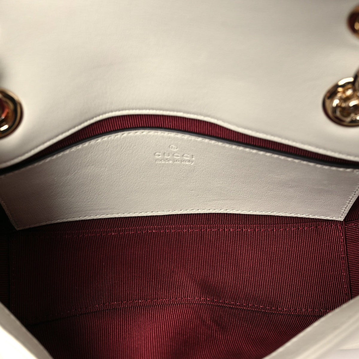 Lambskin Matelasse Small GG Marmont Shoulder Bag White