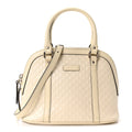 Soft Microguccissima Mini Dome Bag Ivoire