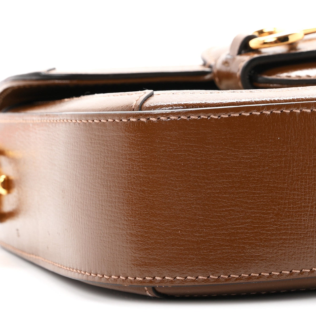 GG Supreme Monogram Web Mini Horsebit 1955 Shoulder Bag Beige Brown Sugar