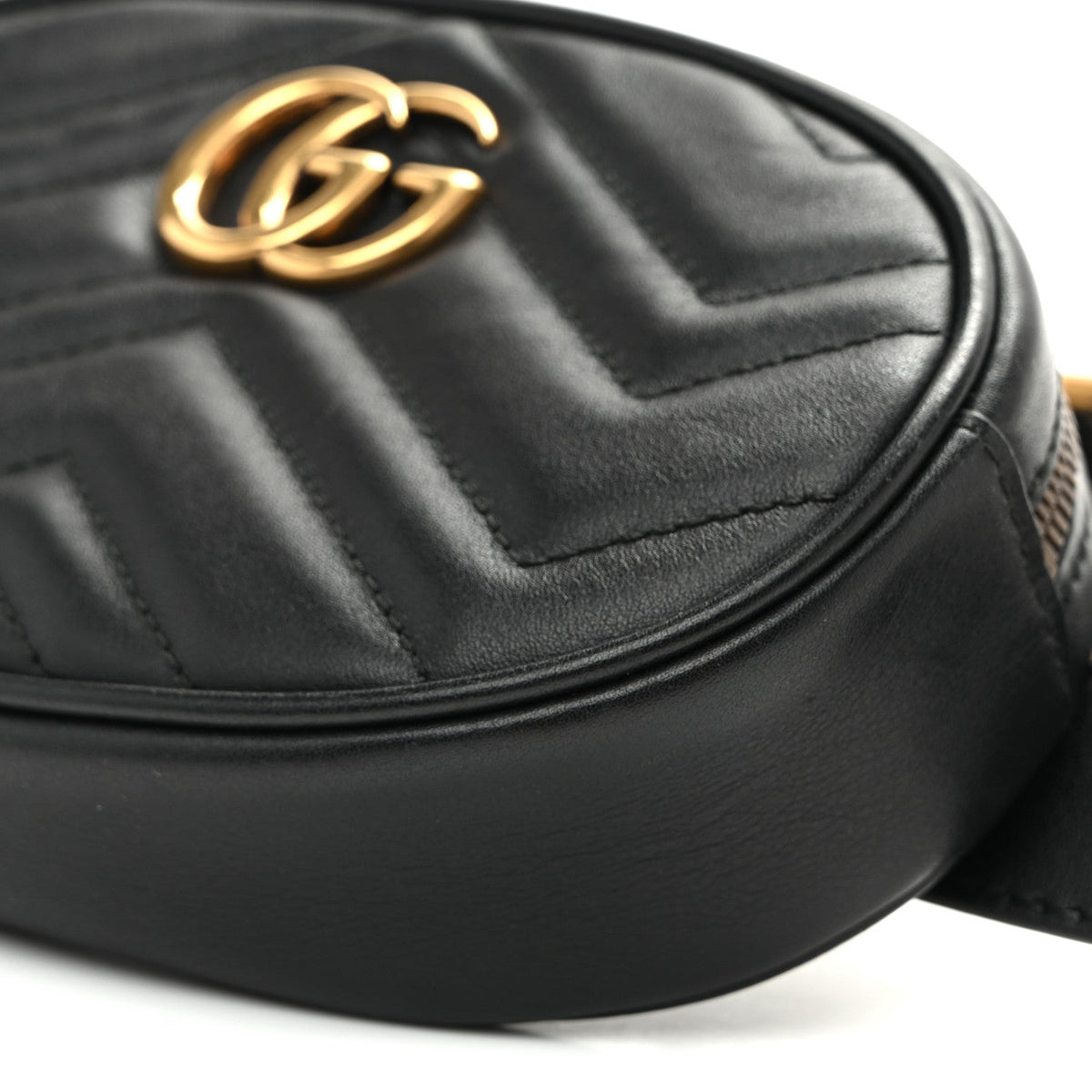 Calfskin Matelasse GG Marmont Belt Bag 75 30 Black