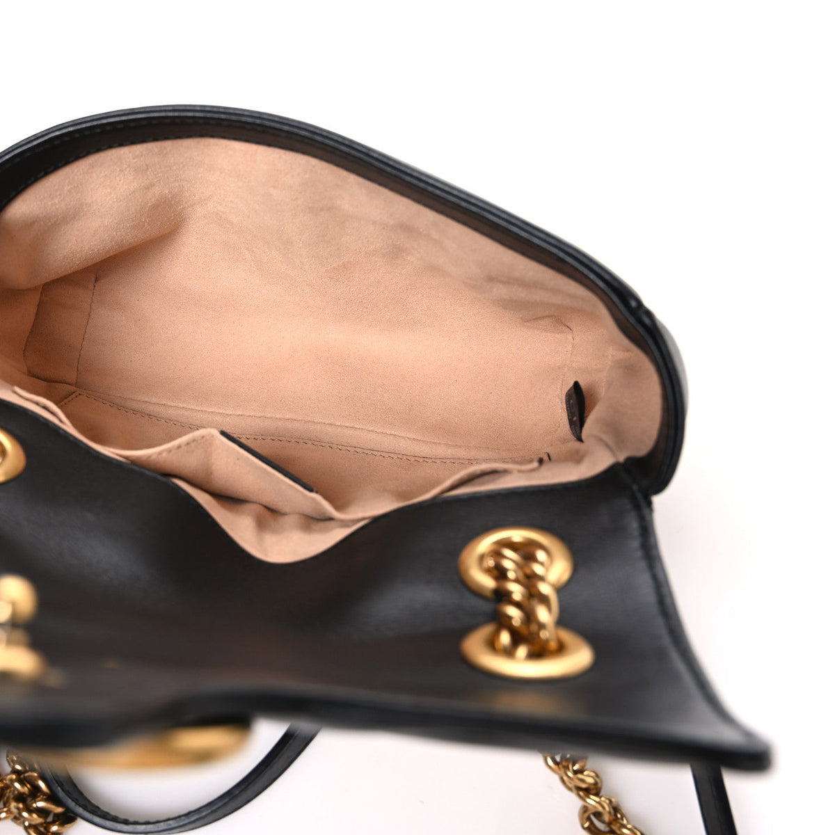 Calfskin Matelasse Mini GG Marmont Shoulder Bag Black