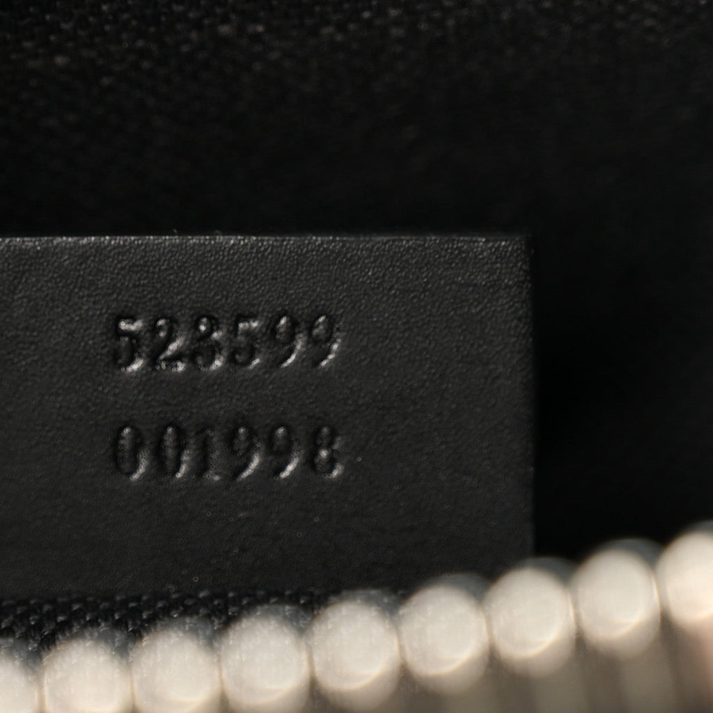 GG Supreme Monogram Web Small Flat Messenger Bag Black Grey