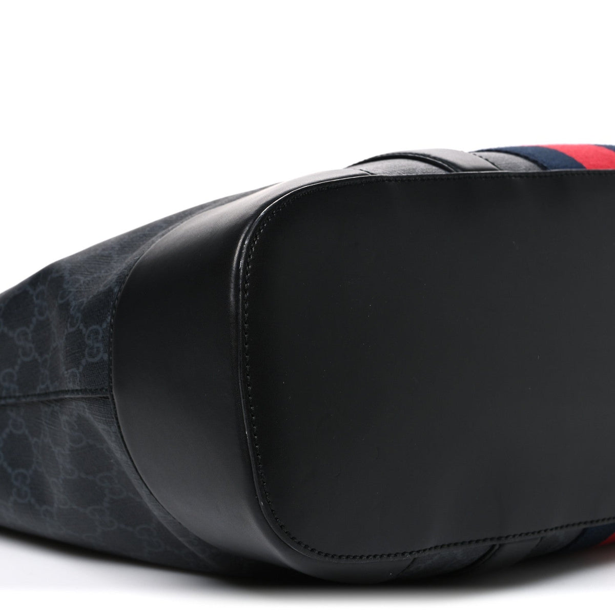 GG Supreme Monogram Web Tote Black Grey