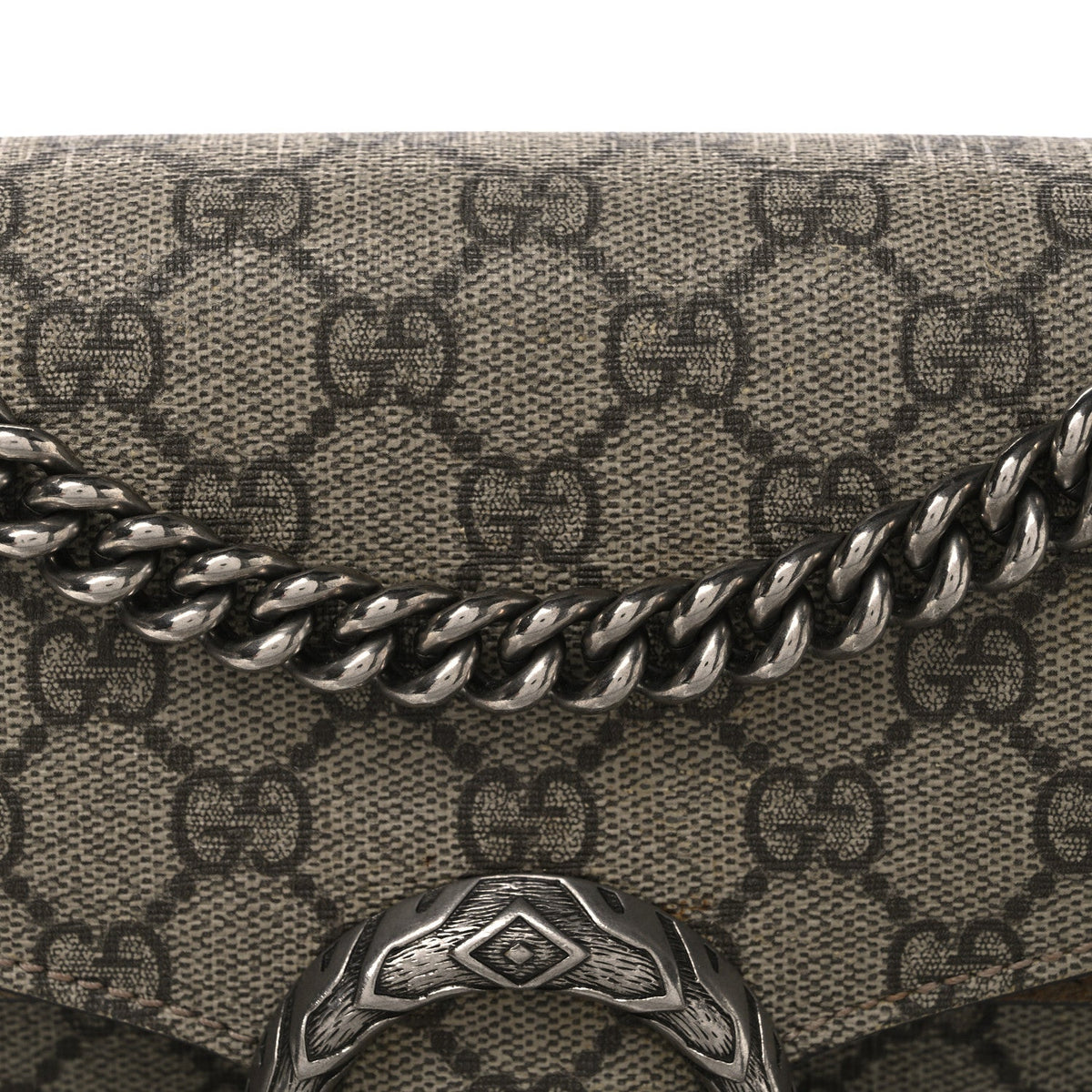 GG Supreme Monogram Small Dionysus Shoulder Bag Taupe