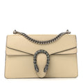 Textured Calfskin Crystal Small Dionysus Shoulder Bag Mystic White