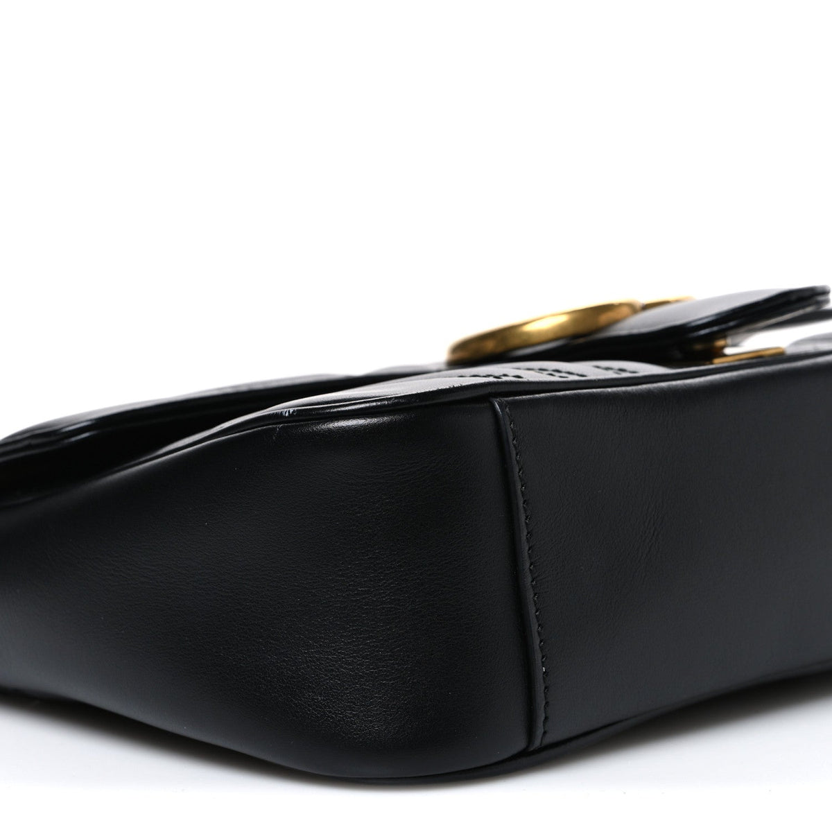 Calfskin Matelasse Small GG Marmont Shoulder Bag Black