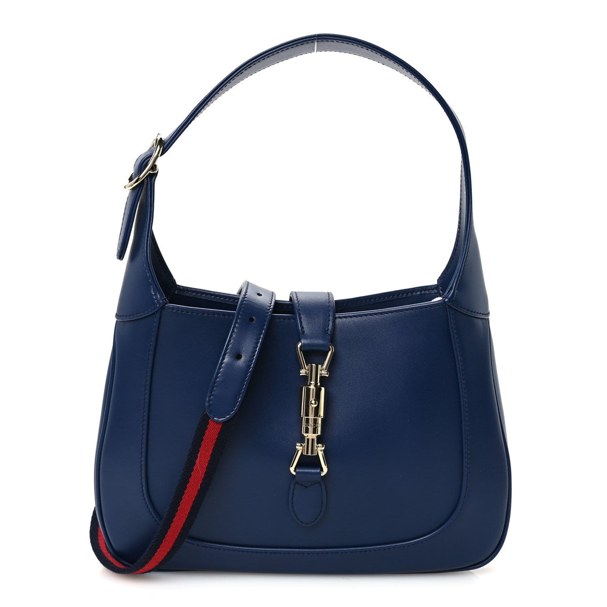 Sea Calfskin Web Medium Jackie 1961 Hobo Plastic Blue