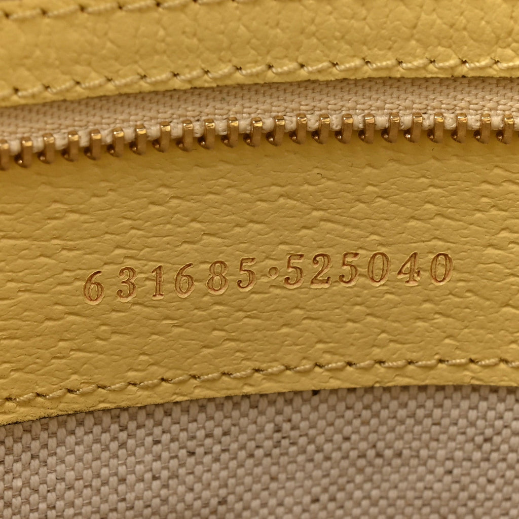 Straw Textured Dollar Calfskin Cancun Medium Ophidia Shopping Tote Orange Yellow