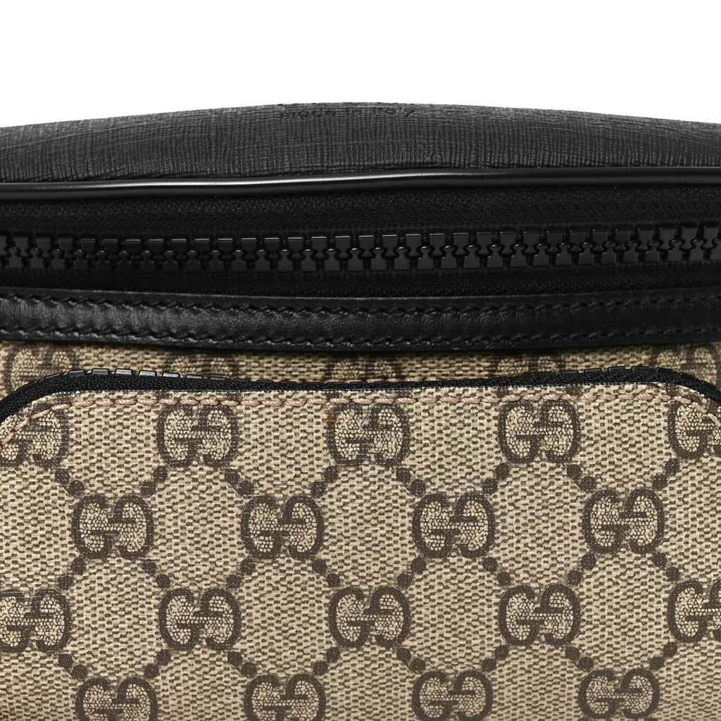 GG Supreme Monogram Belt Bag Black