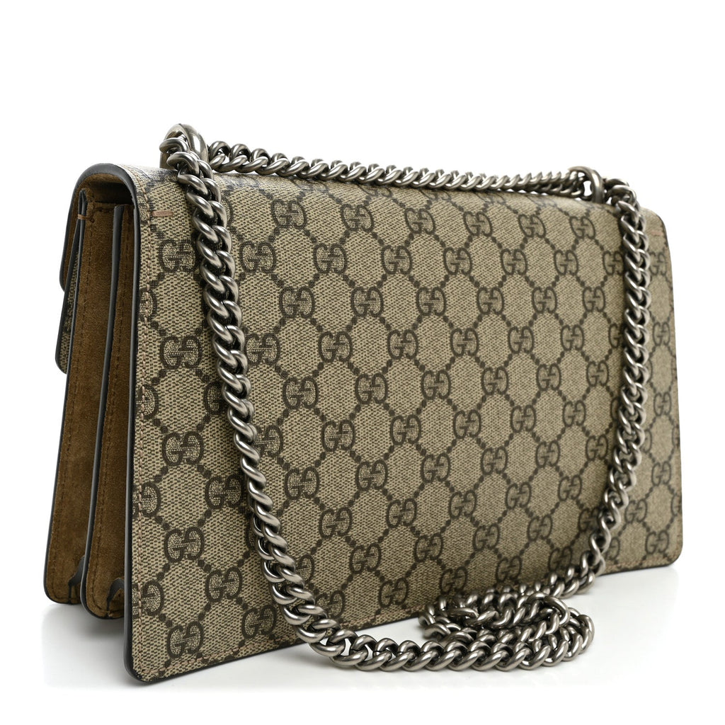 GG Supreme Monogram Small Dionysus Shoulder Bag Taupe