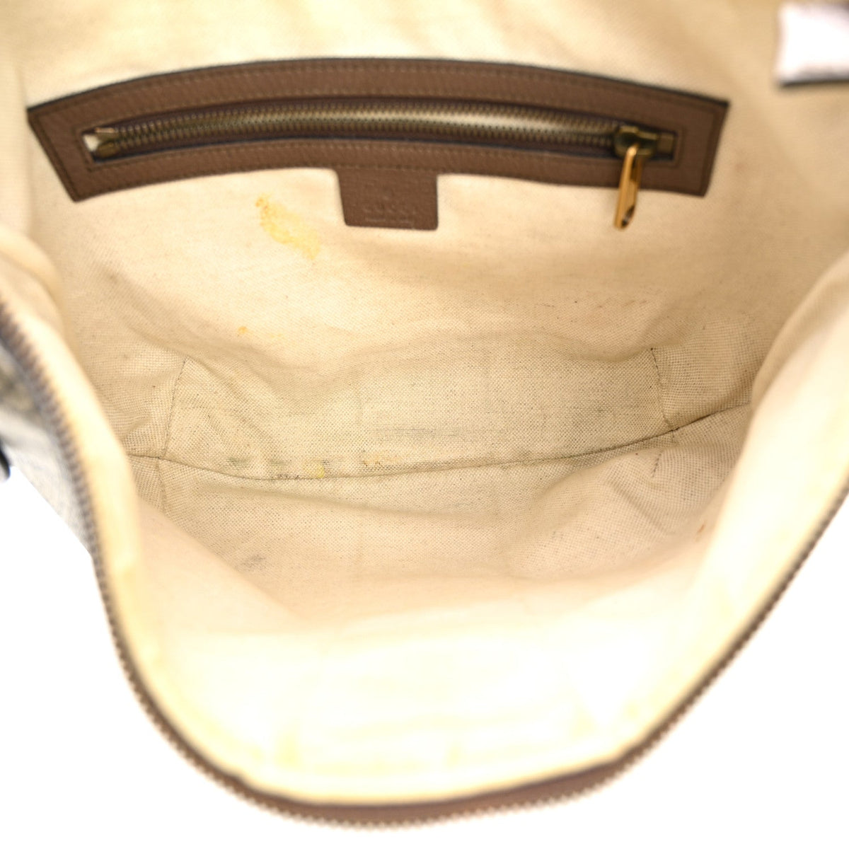 GG Supreme Monogram Web Small Ophidia Half Moon Hobo Brown