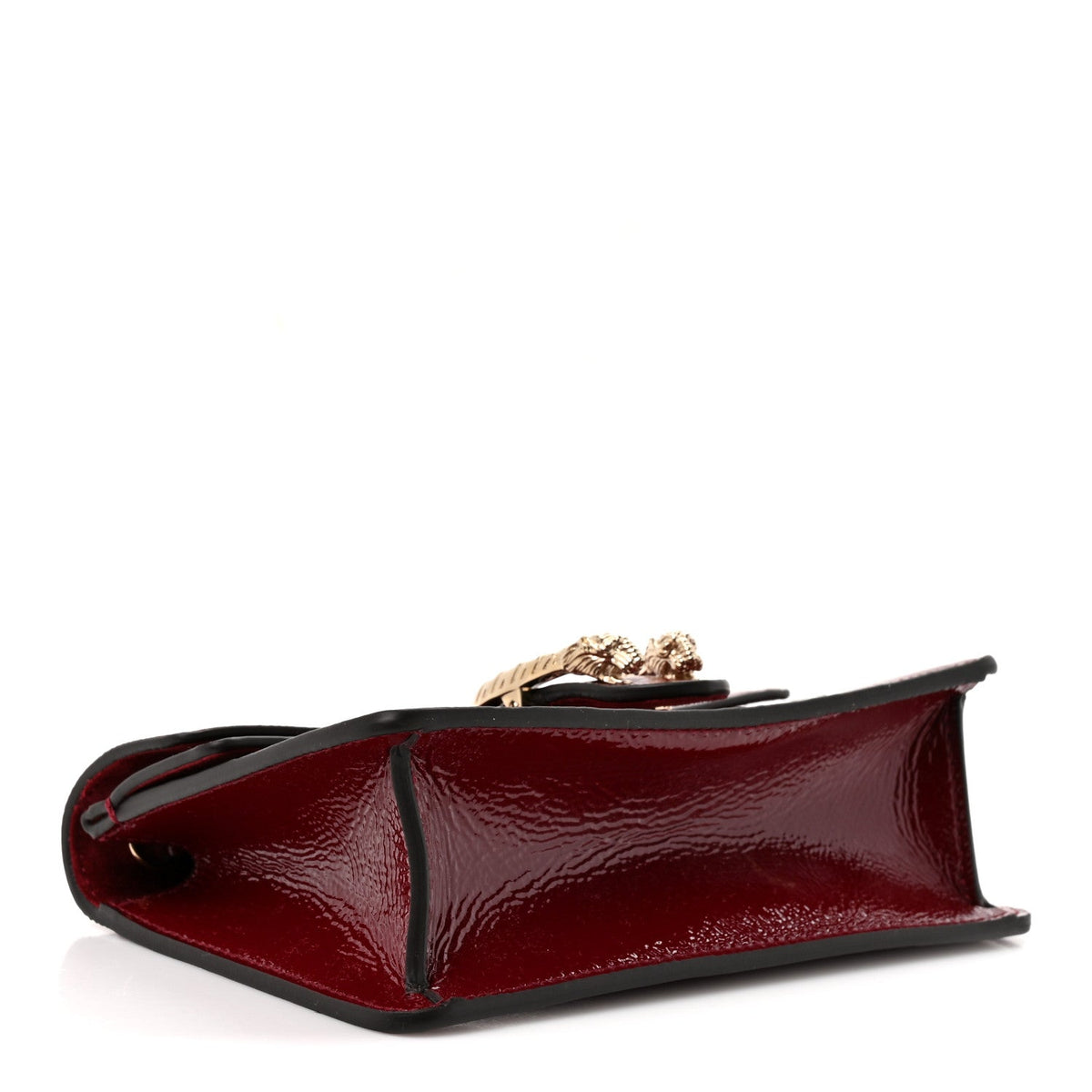 Crinkled Patent Mini Dionysus Shoulder Bag Rosso Ancora Red