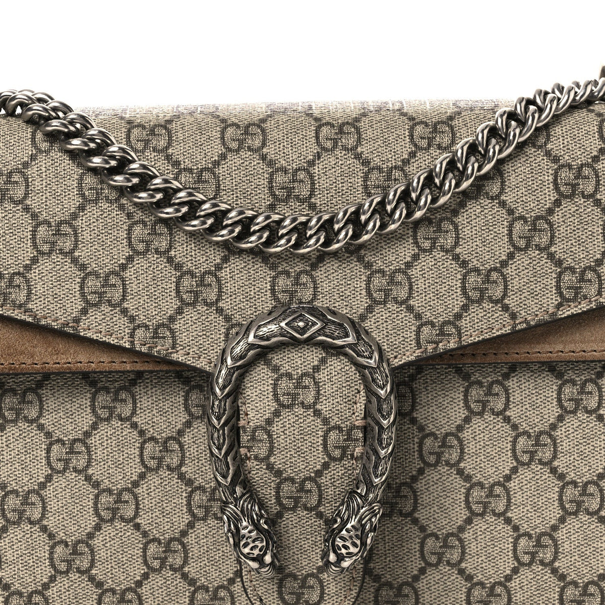 GG Supreme Monogram Small Dionysus Shoulder Bag Taupe