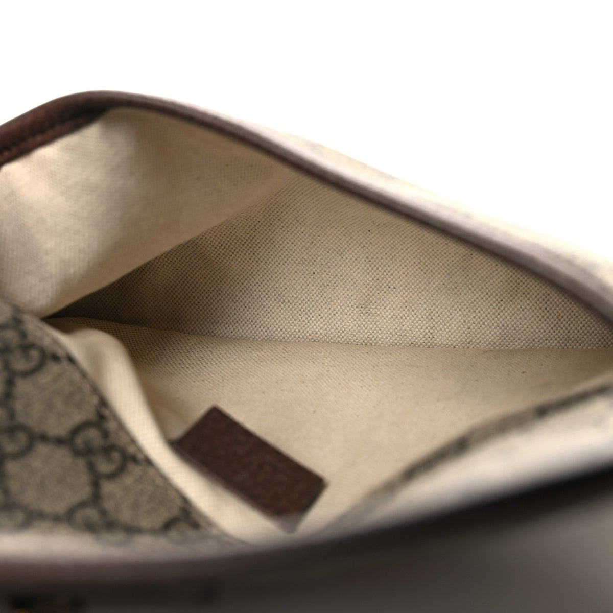GG Supreme Monogram Neo Vintage Web Belt Bag Brown