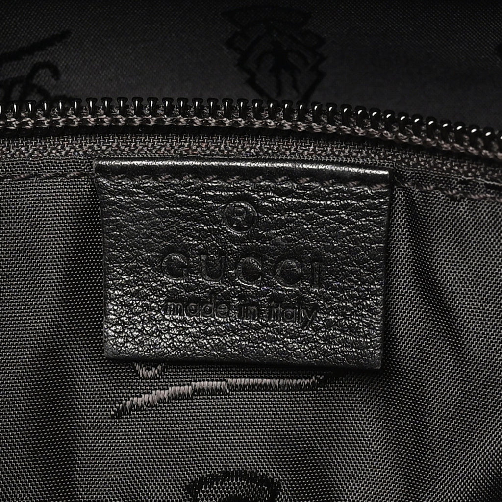 Guccissima Medium Flat Messenger Bag Black